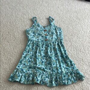 Floral Sleeveless Dress with Ruffle Hem